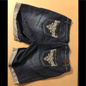 Long jean shorts